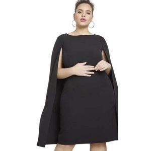 ELOQUII BLACK CAPE DRESS - NWT SIZE 18
